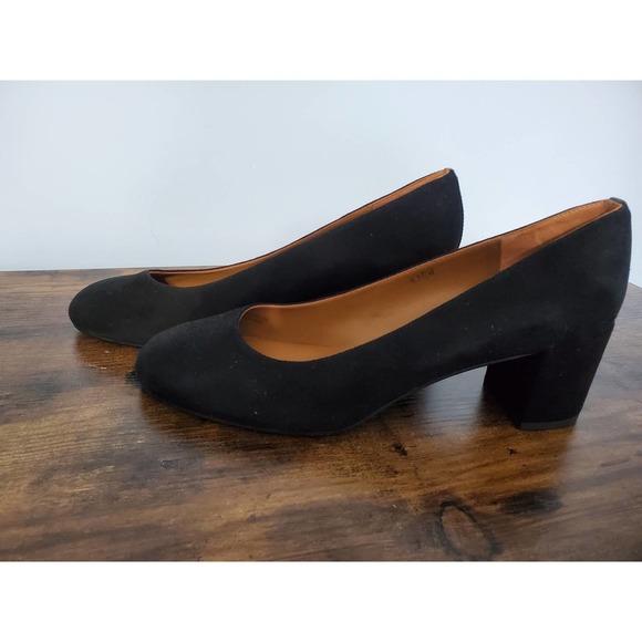 Margaux Shoes - Margaux handmade suede block The Heel